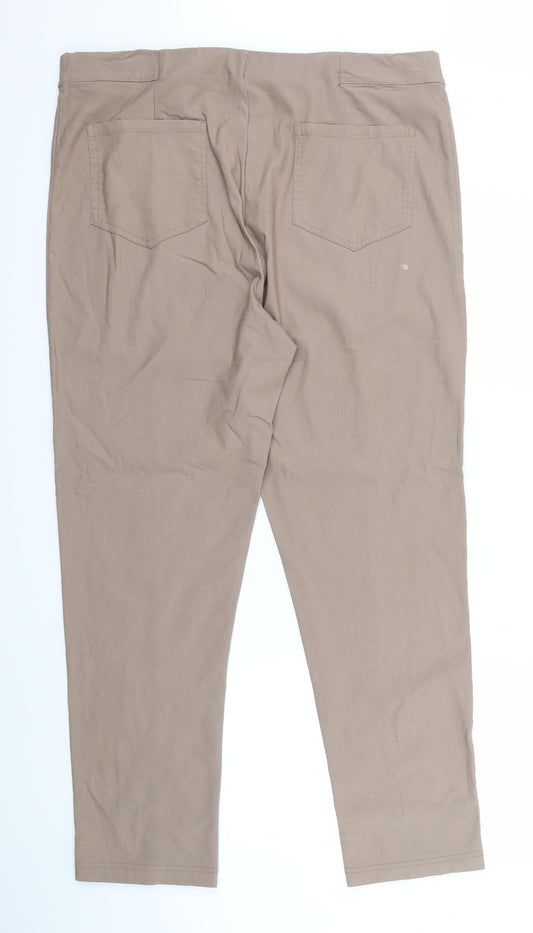 Preworn Womens Beige Trousers Size 20 L21 in