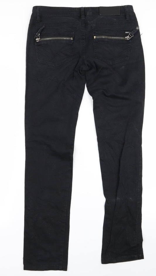 Only Womens Black Trousers Size 36 L28 in