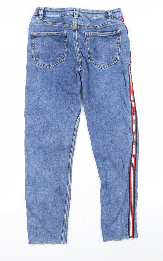 crop Womens Blue Skinny Jeans Size 36 L24 in - v