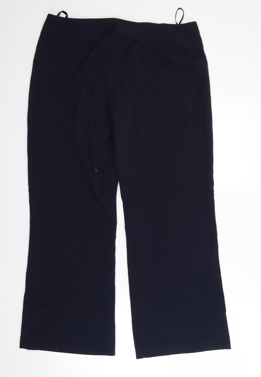 Laura Brook Womens Blue Trousers Size 14 L28 in