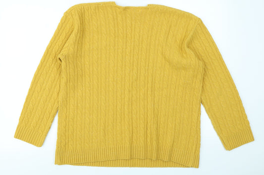 Pure & Natural Womens Yellow Pullover Jumper Size L
