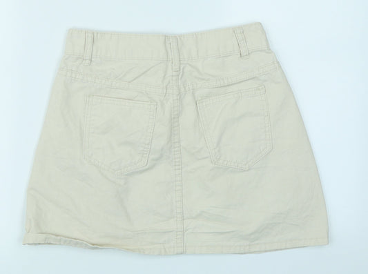 Jeans Womens Ivory Denim A-Line Skirt Size L