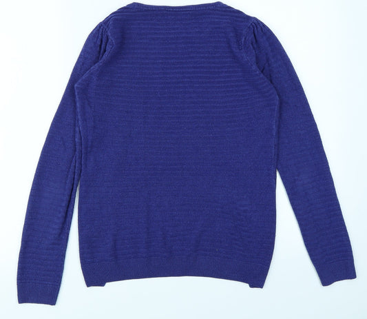 Love Knitwear Womens Blue Pullover Jumper Size 8