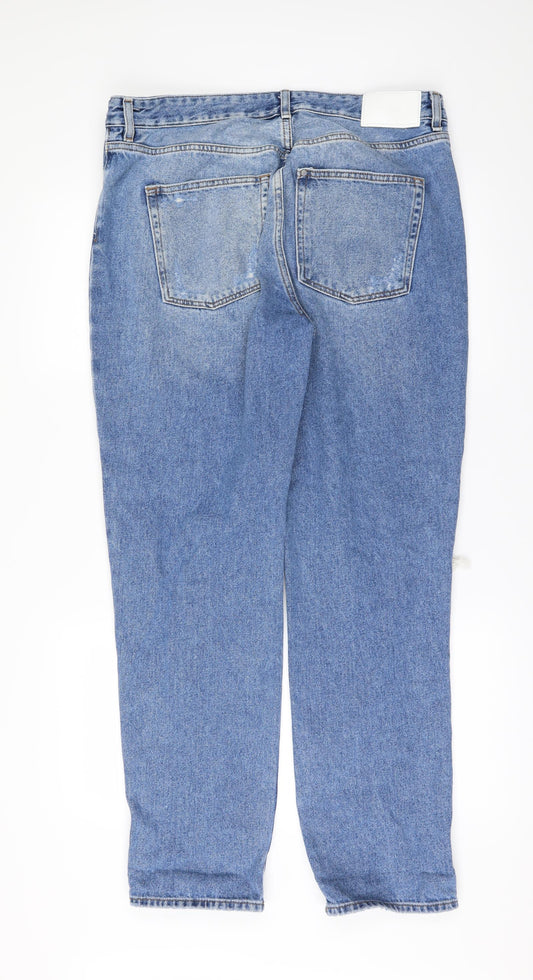 H&M Womens Blue Denim Mom Jeans Size 32 in L29 in