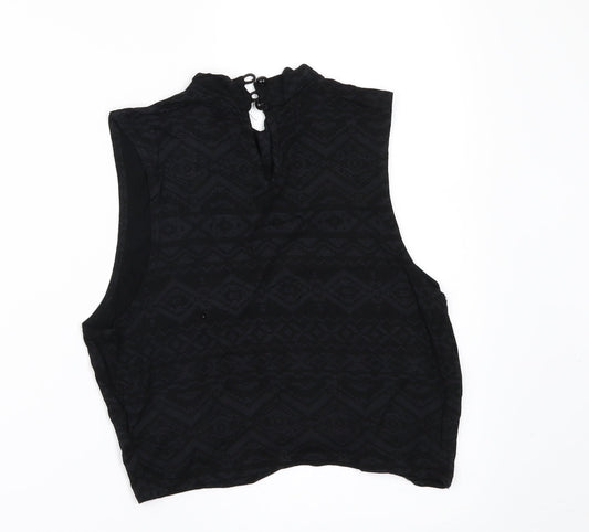 New Look Womens Black Basic T-Shirt Size 12