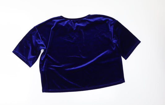 River Island Womens Blue Basic T-Shirt Size 8