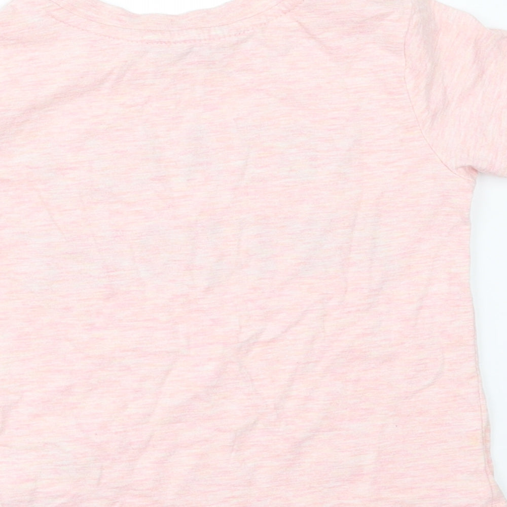 H&M Girls Pink Basic T-Shirt Size 3-4 Years - Totally Awesome