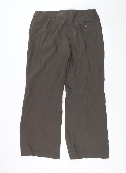 Marks and Spencer Womens Green Trousers Size 16 L30 in
