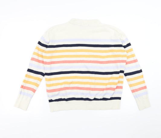 Marks and Spencer Womens Multicoloured Striped Pullover Jumper Size M
