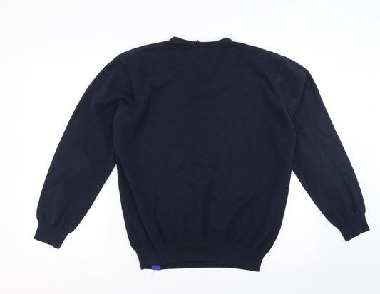 Henbury Mens Blue Pullover Jumper Size L