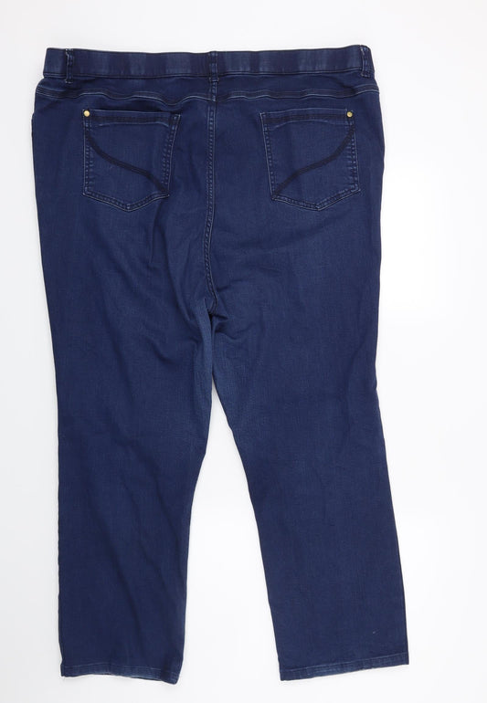 Classic Womens Blue Denim Capri Jeans Size 40 in L23 in