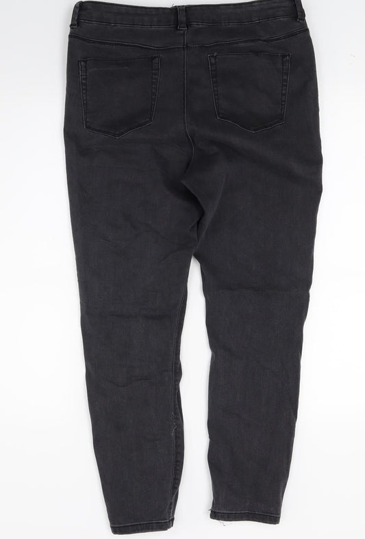 ASOS Womens Black Denim Skinny Jeans Size 32 L25 in