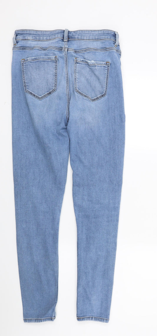 Marks Womens Blue Denim Skinny Jeans Size 12 L26 in