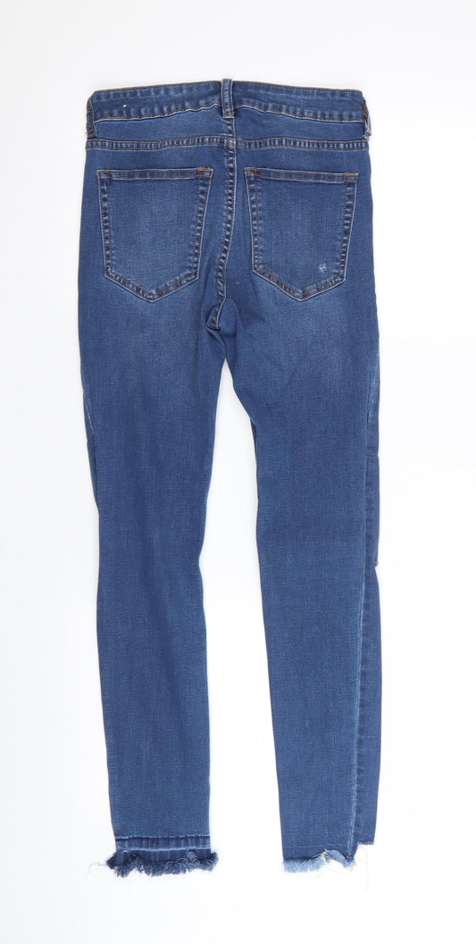 Preworn Womens Blue Skinny Jeans Size 26 in L26 in - RIPPED JEANS