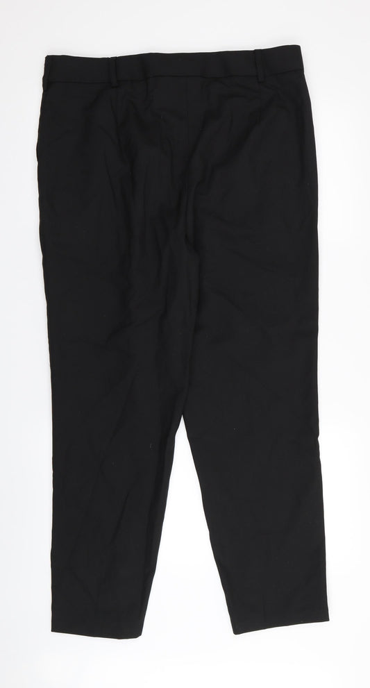 national express Womens Black Trousers Size 16 L29 in