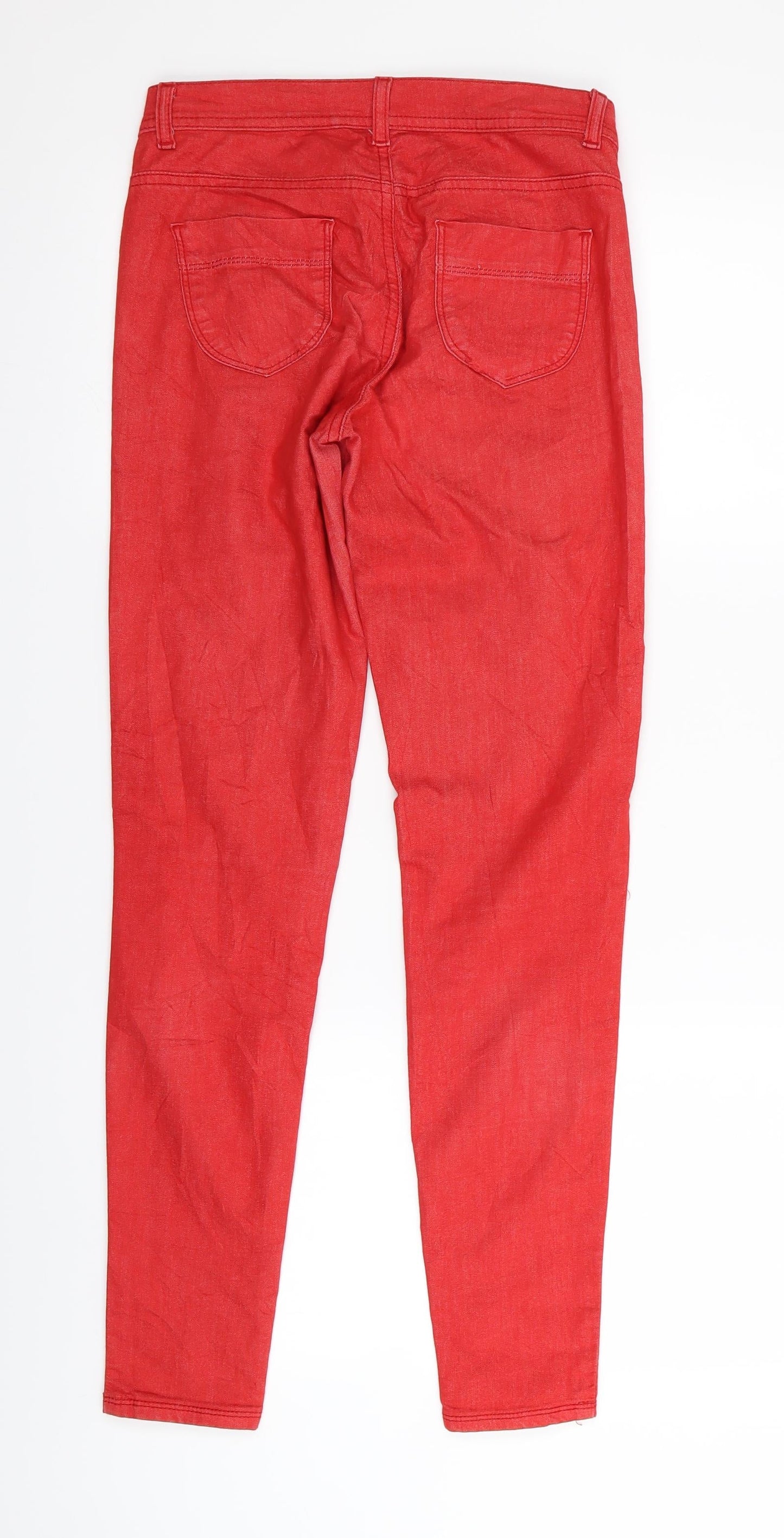 United Colors of Benetton Womens Red Skinny Jeans Size 26 in L29 in