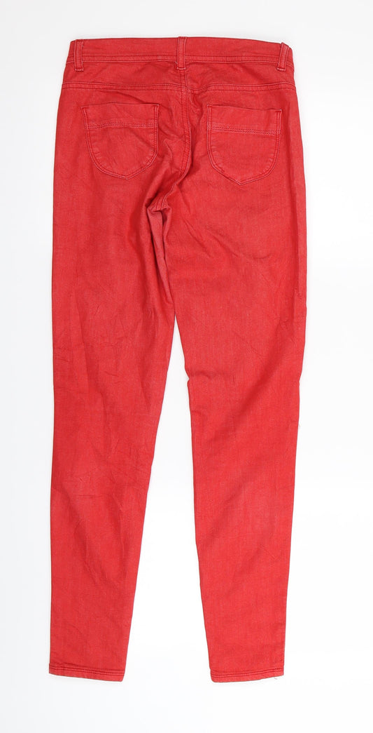 United Colors of Benetton Womens Red   Skinny Jeans Size 26 in L29 in