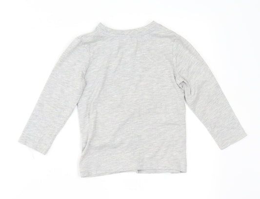 George Boys Grey Basic T-Shirt Size 2-3 Years
