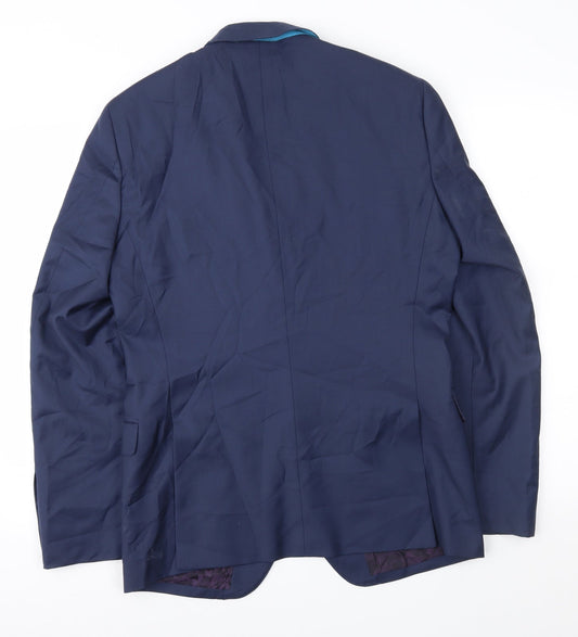 Cavalier Mens Blue Jacket Suit Jacket Size 40