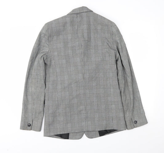 NEXT Womens Grey Check Jacket Suit Jacket Size 10
