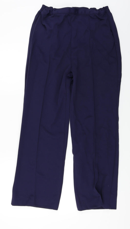 St michael Womens Blue Trousers Size 18 L26 in