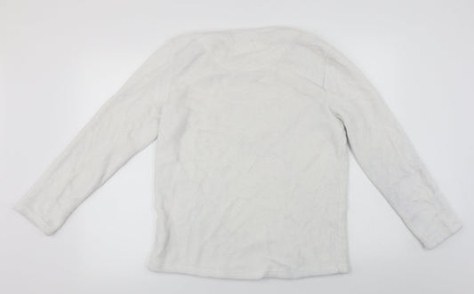 love to lounge Womens White Pullover Jumper Size M