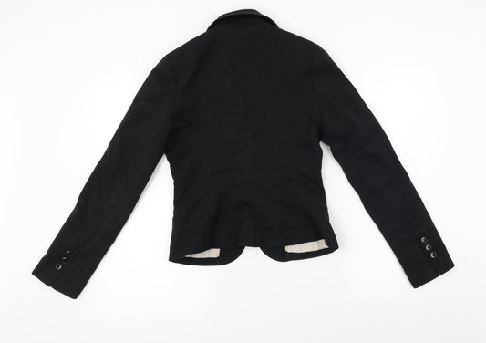 H&M Womens Black Jacket Blazer Size 6