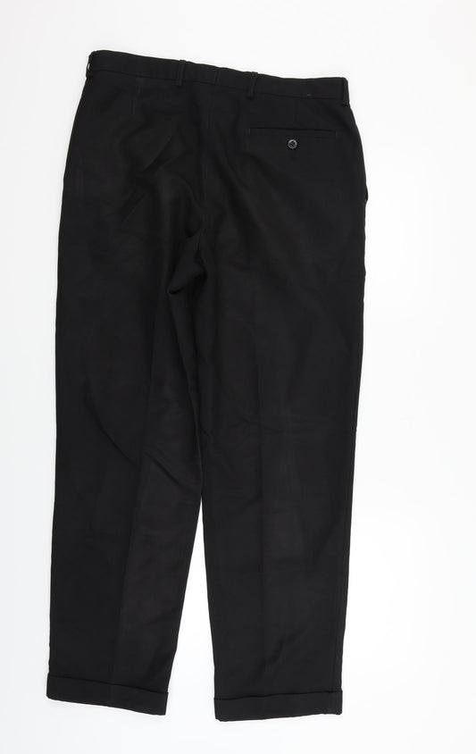 Marks and Spencer Womens Black Trousers Size 34 in L31 in