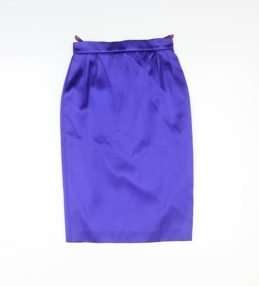Preworn Womens Blue A-Line Skirt Size 24 in