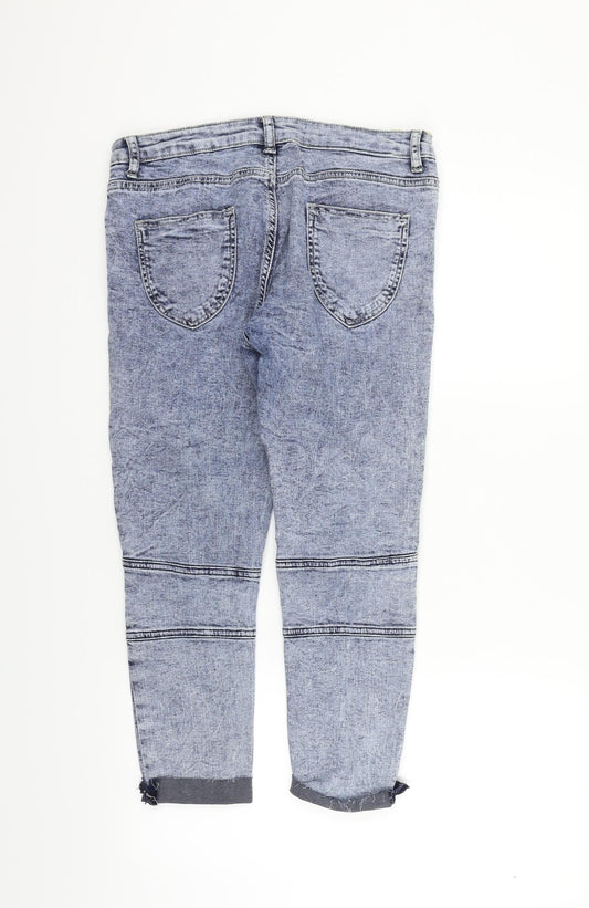 deniem & co Womens Blue Skinny Jeans Size 12 L21 in