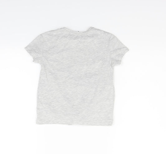 George Girls Grey Basic T-Shirt Size 5-6 Years - tro pi cal