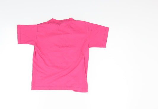 B&C Girls Pink Basic Polo Size 7-8 Years