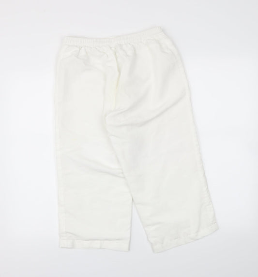 LA Gear Womens White Cropped Trousers Size 10 L20 in - Stretch waistband