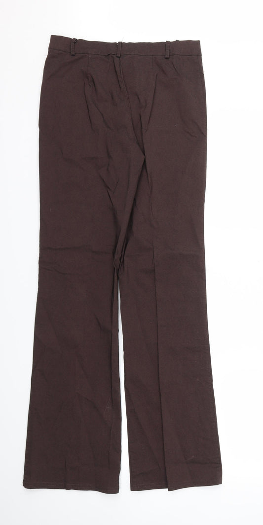 Ozone Womens Brown Trousers Size 28 L32 in
