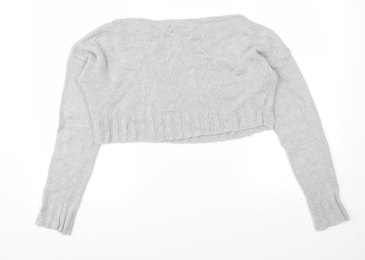 Missguided Womens Grey Pullover Jumper Size S