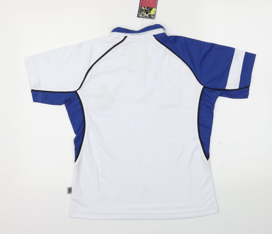 KURKI Boys White Basic T-Shirt Size 8 Years