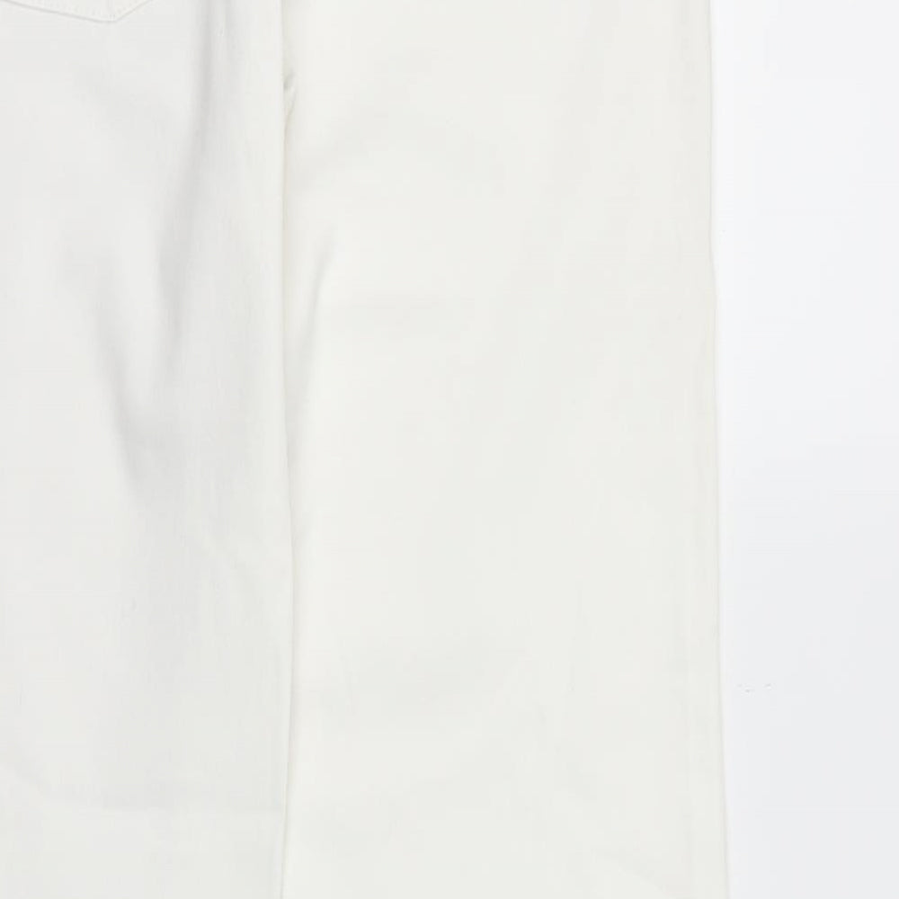 Next Womens White Straight Jeans Size 14 L32 in