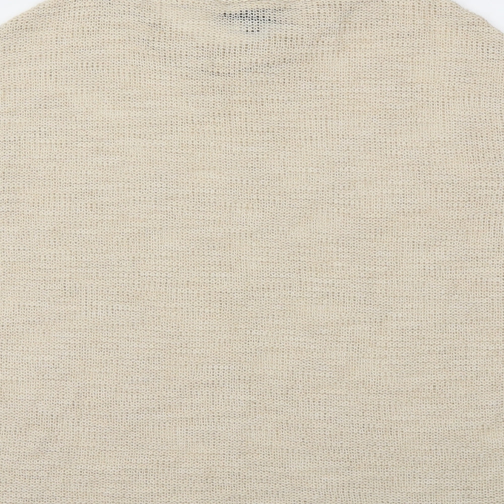 Topshop Womens Beige Basic T-Shirt Size 10