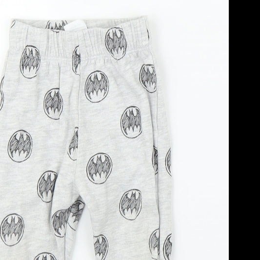 Batman Boys Grey Sweatpants Leggings Size 9 Months