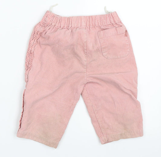 Baby Bebe Girls Pink Corduroy Capri Trousers Size 12 Months
