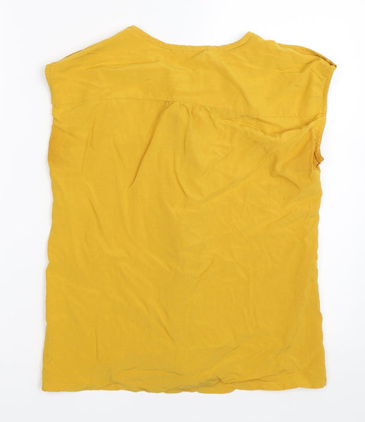 O STIN Womens Yellow Basic Blouse Size M