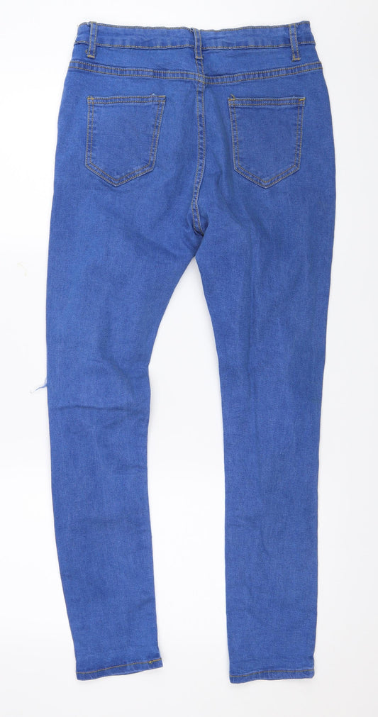 Preworn Womens Blue Denim Skinny Jeans Size 27 in L27 in
