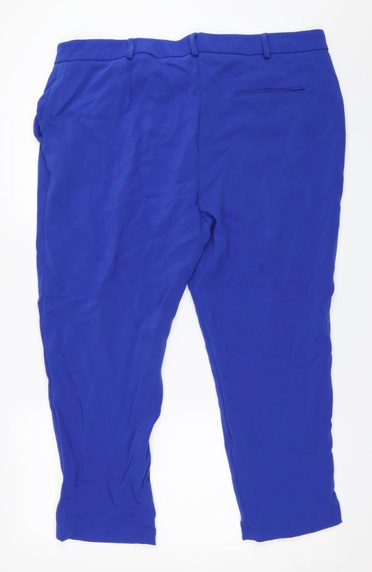 NEXT Womens Blue Capri Trousers Size 38 in L25 in