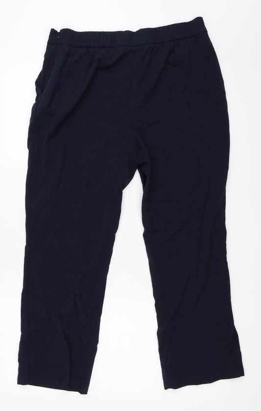 Marks and Spencer Womens Blue Trousers Size 14 L26.5 in