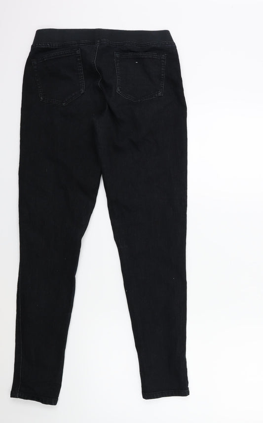 M2B Womens Black Denim Jegging Jeans Size 10 L29 in