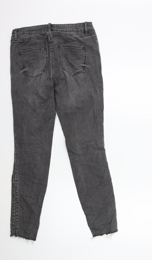 halle berry Womens Grey Denim Skinny Jeans Size 10 L29 in