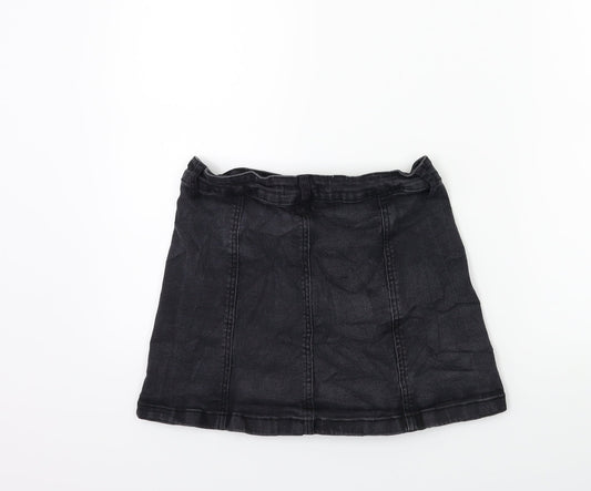 FOREVER 21 Womens Black Denim A-Line Skirt Size 29 in