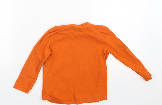 Little Kids Boys Orange Basic T-Shirt Size 4 Years