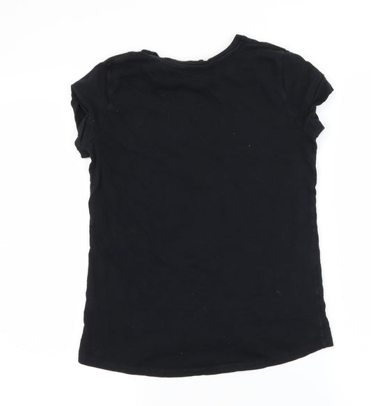 George Girls Black Jersey Basic T-Shirt Size 10-11 Years - I Love Fashion