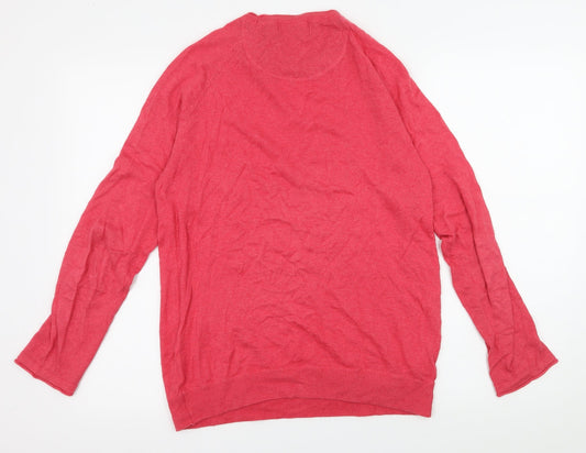 Pull&Bear Womens Pink Knit Pullover Jumper Size M